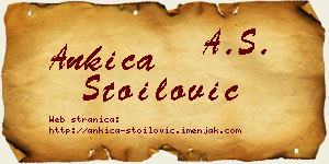 Ankica Stoilović vizit kartica